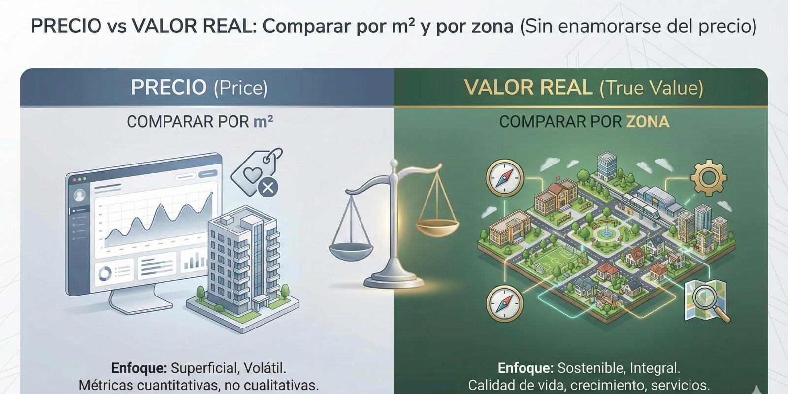 Precio vs Valor Real en Bienes Raíces
