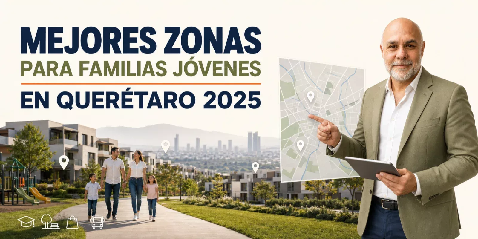 Mejores zonas para familias jóvenes en Querétaro 2025